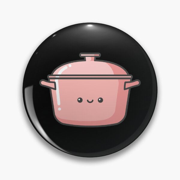 Item preview, Kawaii Dutch Oven with Smiling Face designed and sold by BRU Design.