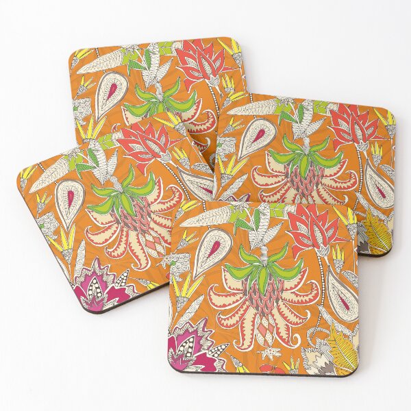 Item preview, chintz pop orange designed and sold by scrummy.