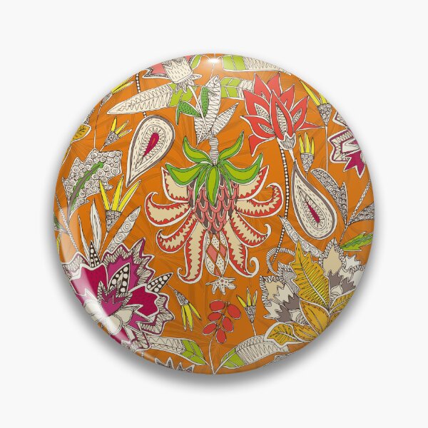 Item preview, chintz pop orange designed and sold by scrummy.