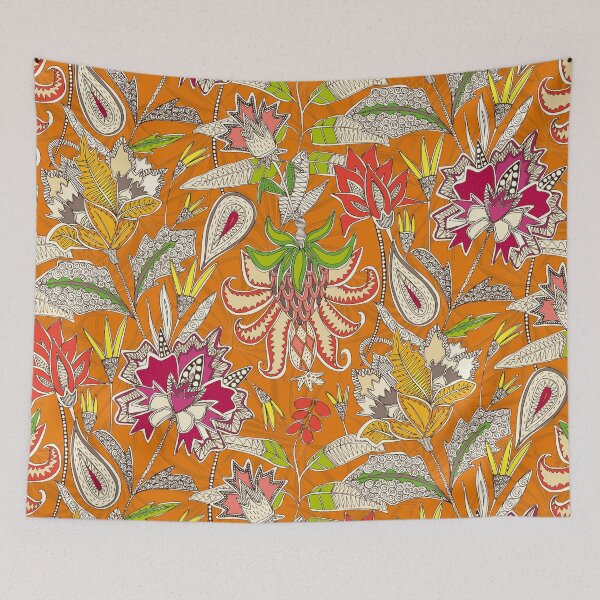 Item preview, chintz pop orange designed and sold by scrummy.
