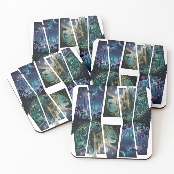 Item preview,  Sci Fi Fantasy Portal Art - Futuristic City and Crystal Castle designed and sold by Dzblack.