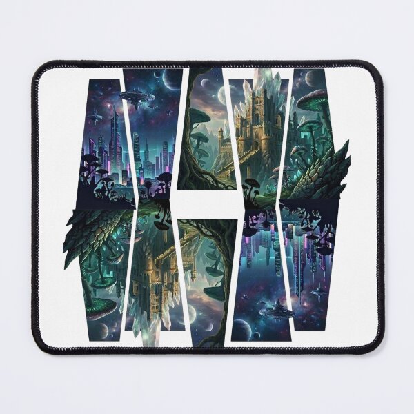 Item preview,  Sci Fi Fantasy Portal Art - Futuristic City and Crystal Castle designed and sold by Dzblack.