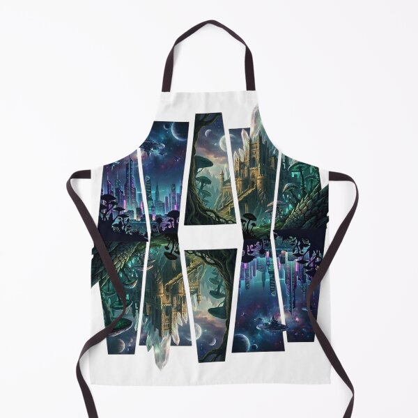 Item preview, Sci Fi Fantasy Portal Art - Futuristic City and Crystal Castle designed and sold by Dzblack.