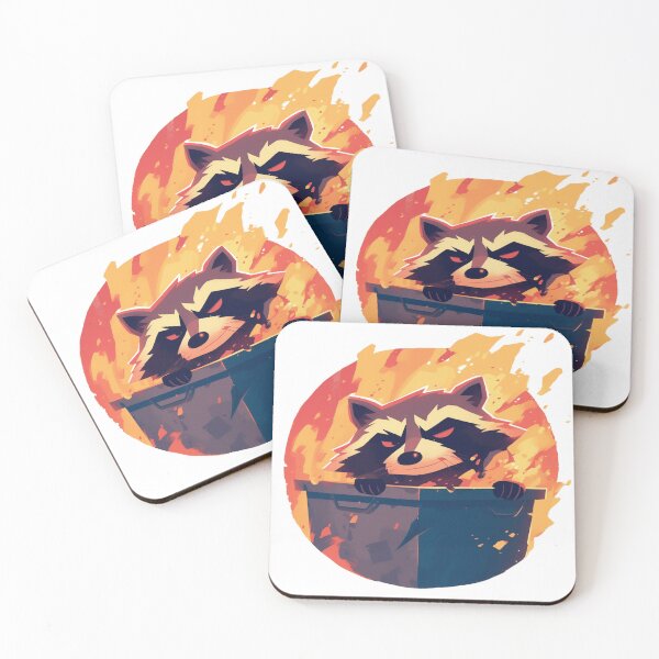Item preview, Raccoon in a dumpster fire designed and sold by MendaciousMina.