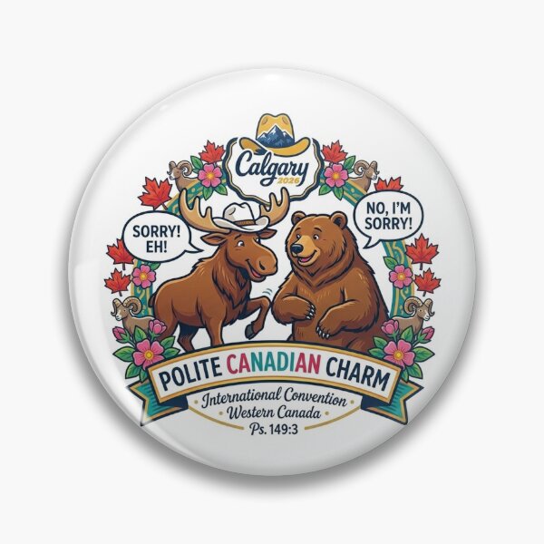 Item preview, Famously Polite Canadian Charm Sticker - Love Eh! Calgary 2026 designed and sold by Alpha-capital.