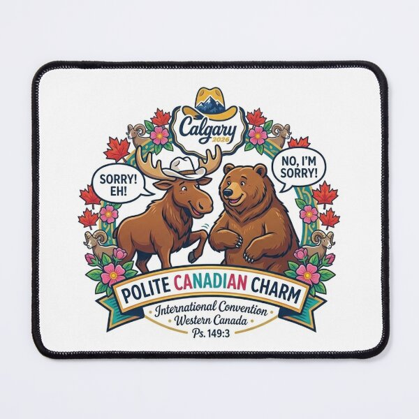 Item preview, Famously Polite Canadian Charm Sticker - Love Eh! Calgary 2026 designed and sold by Alpha-capital.