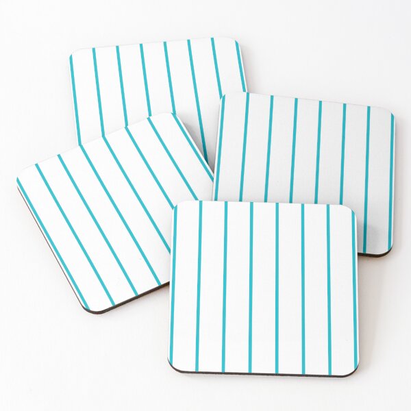 Item preview, Pinstriped White And Cyan Pattern designed and sold by pattern-archive.