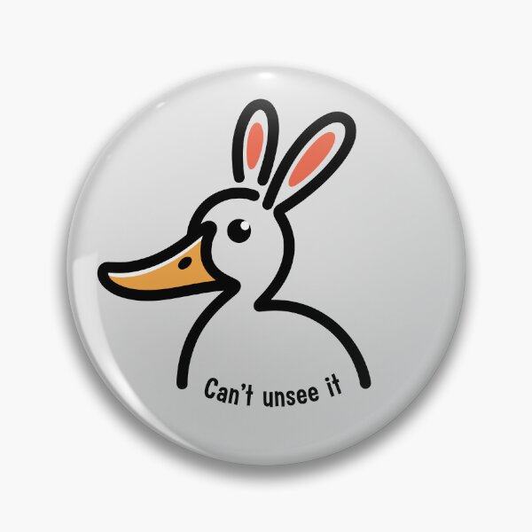 Item preview, "Can't Unsee It" Funny Optical Illusion Design - Duck Rabbit Line Art designed and sold by ArthousePromos.