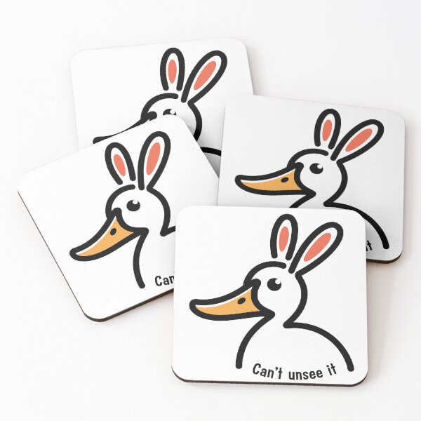 Item preview, "Can't Unsee It" Funny Optical Illusion Design - Duck Rabbit Line Art designed and sold by ArthousePromos.