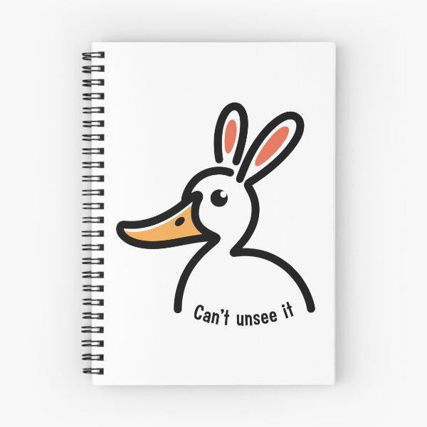 Item preview, "Can't Unsee It" Funny Optical Illusion Design - Duck Rabbit Line Art designed and sold by ArthousePromos.