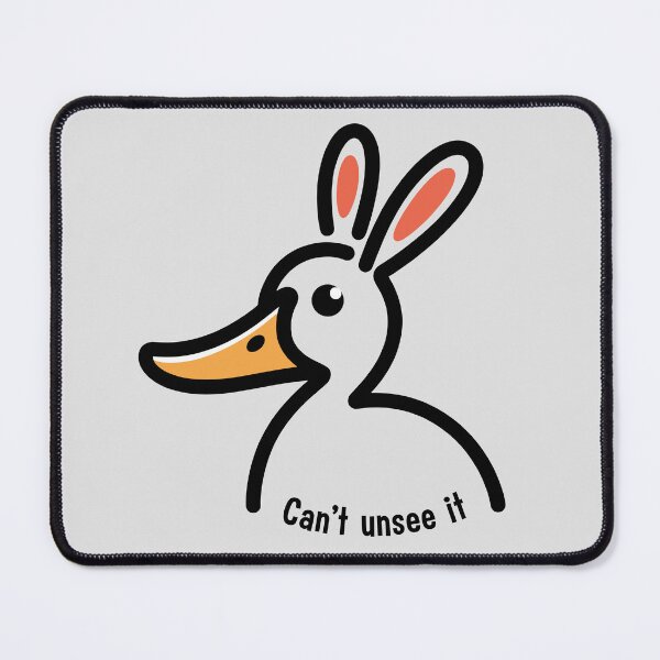 Item preview, "Can't Unsee It" Funny Optical Illusion Design - Duck Rabbit Line Art designed and sold by ArthousePromos.