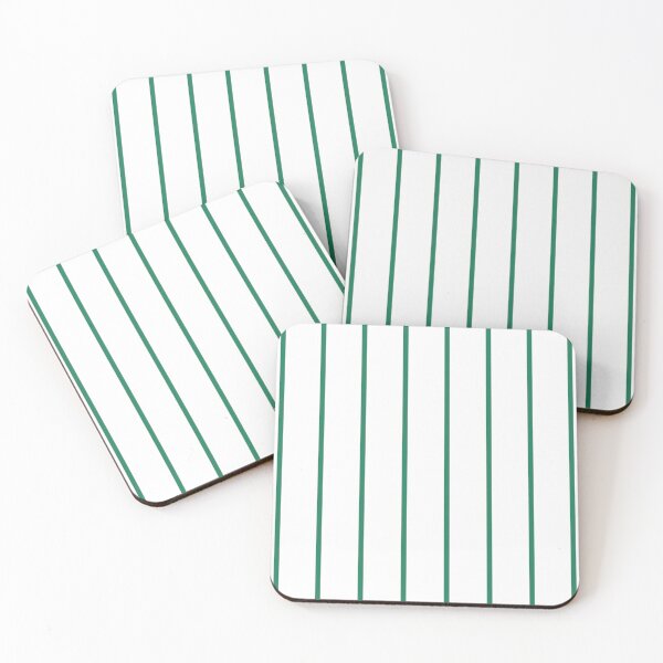 Item preview, Pinstriped White And Green Pattern designed and sold by pattern-archive.
