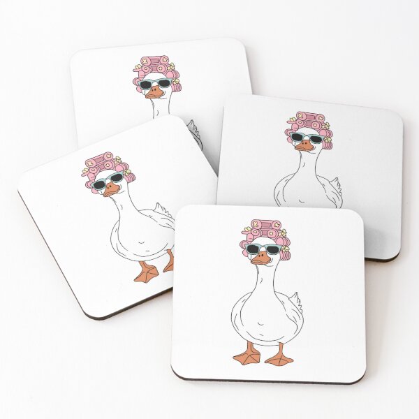 Item preview, Funny Sassy Duck Self Care Aesthetic | Cute Cool Duck with Sunglasses & Rollers  designed and sold by Mialunaa.
