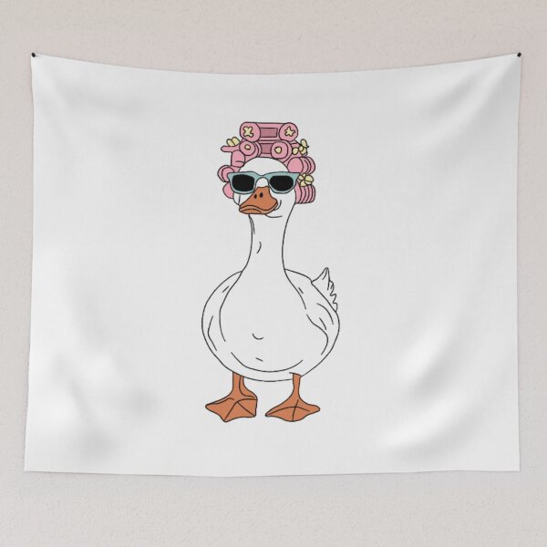Item preview, Funny Sassy Duck Self Care Aesthetic | Cute Cool Duck with Sunglasses & Rollers  designed and sold by Mialunaa.