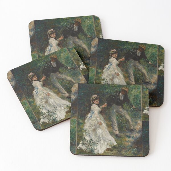 Artikelvorschau, Die Promenade von Pierre-Auguste Renoir: Romantische impressionistische Gartenszene entworfen und verkauft von artofuniverse.