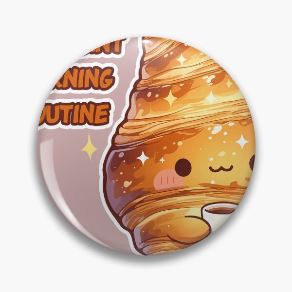 Item preview, Coffee & Croissant - Very Important Morning Routine designed and sold by Kawaii-Overload.