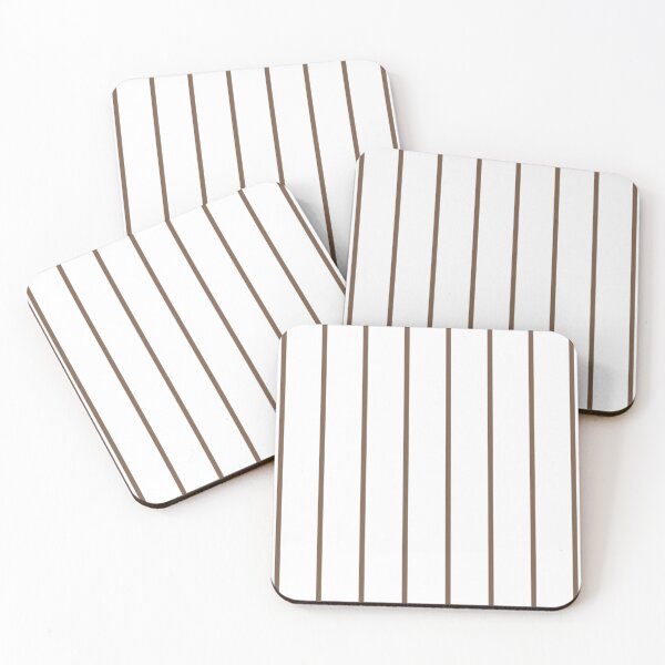 Item preview, Pinstriped White And Mocha Pattern designed and sold by pattern-archive.