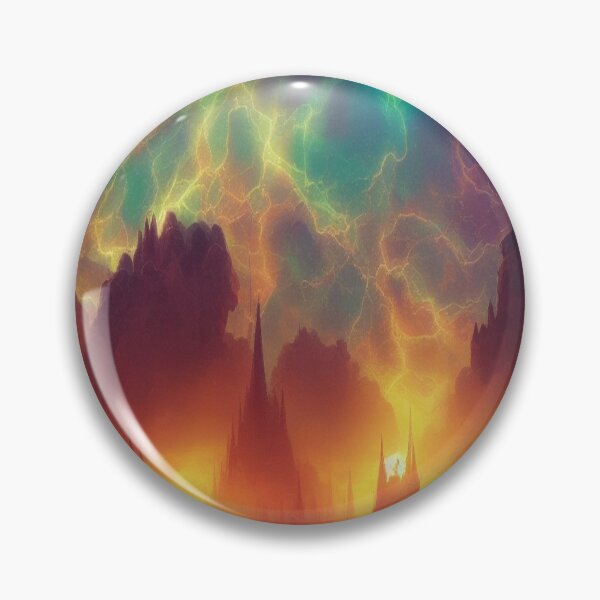 Item preview, Surreal fire world with cosmic sky – Dramatic Fantasy Vision in Color designed and sold by FotoworldEdel.