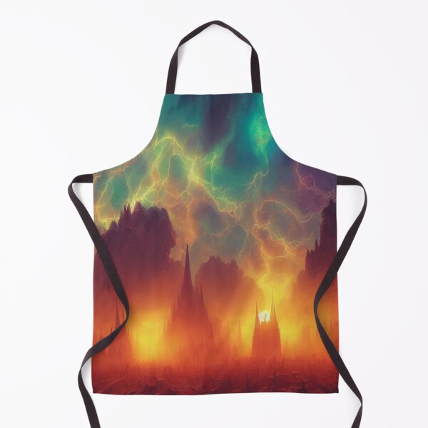 Item preview, Surreal fire world with cosmic sky – Dramatic Fantasy Vision in Color designed and sold by FotoworldEdel.