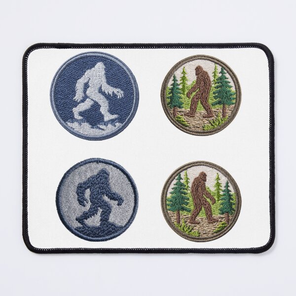 Item preview, Mini Yeti and Bigfoot merit badges sticker pack designed and sold by MendaciousMina.