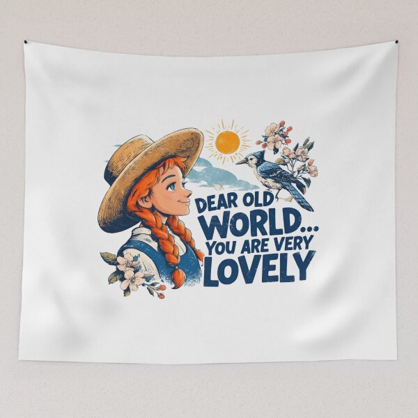 Item preview, Dear Old World You Are Very Lovely Floral Anne Shirley designed and sold by Fenay Designs.