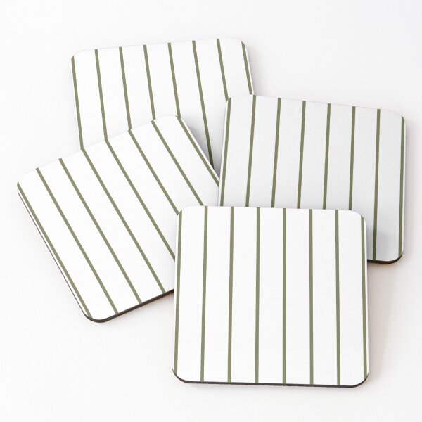 Item preview, Pinstriped White And Olive Pattern designed and sold by pattern-archive.