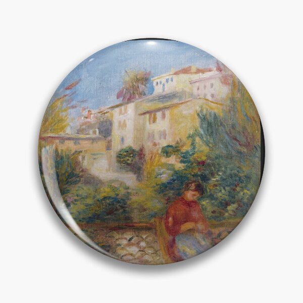 Item preview, La Terrasse a Cagnes by Pierre-Auguste Renoir: Serene Impressionist Garden Poster designed and sold by artofuniverse.