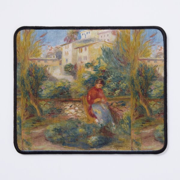 Item preview, La Terrasse a Cagnes by Pierre-Auguste Renoir: Serene Impressionist Garden Poster designed and sold by artofuniverse.