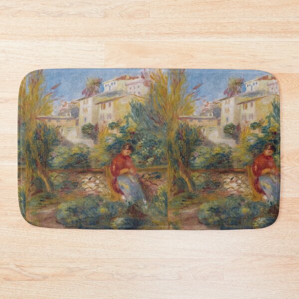 Item preview, La Terrasse a Cagnes by Pierre-Auguste Renoir: Serene Impressionist Garden Poster designed and sold by artofuniverse.