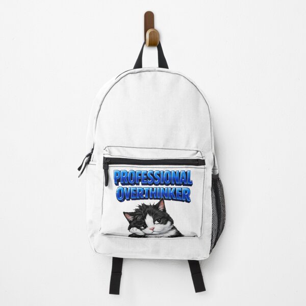 Item preview, Professional Overthinker Cute Grumpy Cat Illustration designed and sold by RakyLaky.