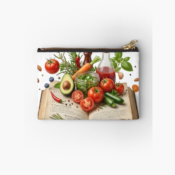 Item preview, Whimsical Open Cookbook with Floating Fresh Ingredients designed and sold by PholPol1959.