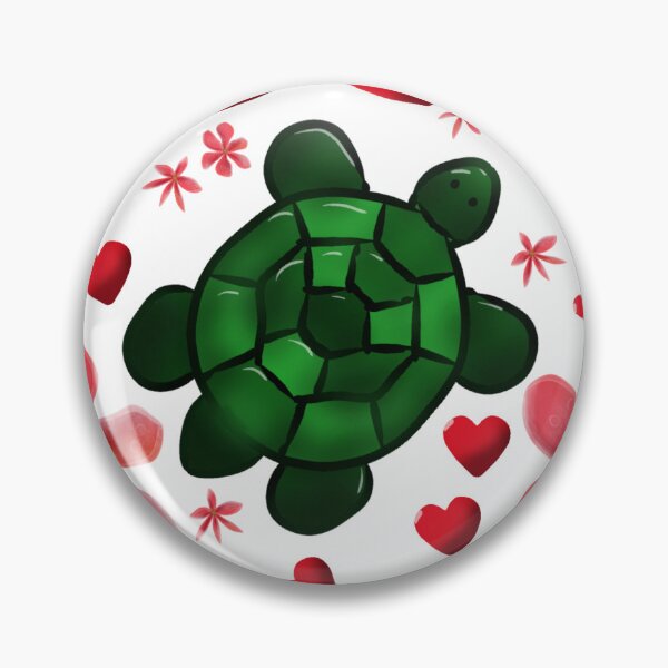 Item preview, Cute Turtle Floral Pattern | Red Flowers Hearts Aesthetic | Seamless Ocean Animal Design designed and sold by HopeAndHustle.
