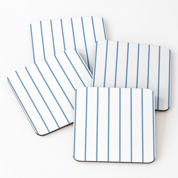 Item preview, Pinstriped White And Steel Blue Pattern designed and sold by pattern-archive.