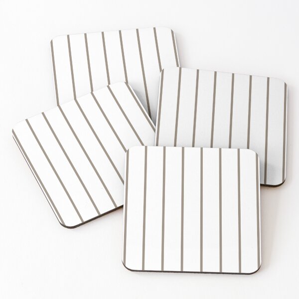 Item preview, Pinstriped White And Taupe Pattern designed and sold by pattern-archive.