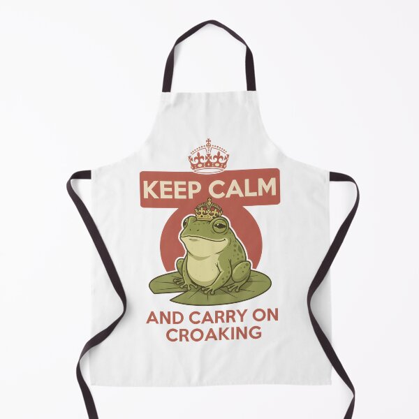 Item preview, Keep Calm And Carry On Croaking Funny Frog King Design. designed and sold by The-T-In-Retro.