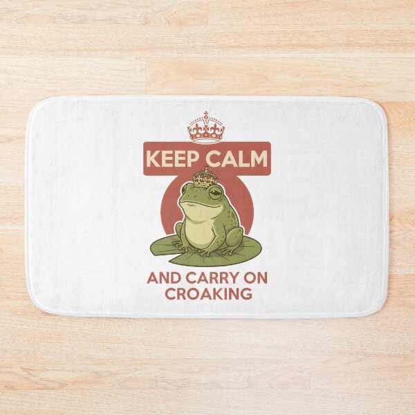 Item preview, Keep Calm And Carry On Croaking Funny Frog King Design. designed and sold by The-T-In-Retro.