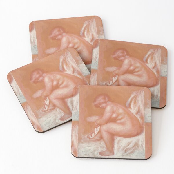 Item preview, La Toilette Ou Femme Nue Sessuyant by Pierre-Auguste Renoir: Nude Study Poster designed and sold by artofuniverse.
