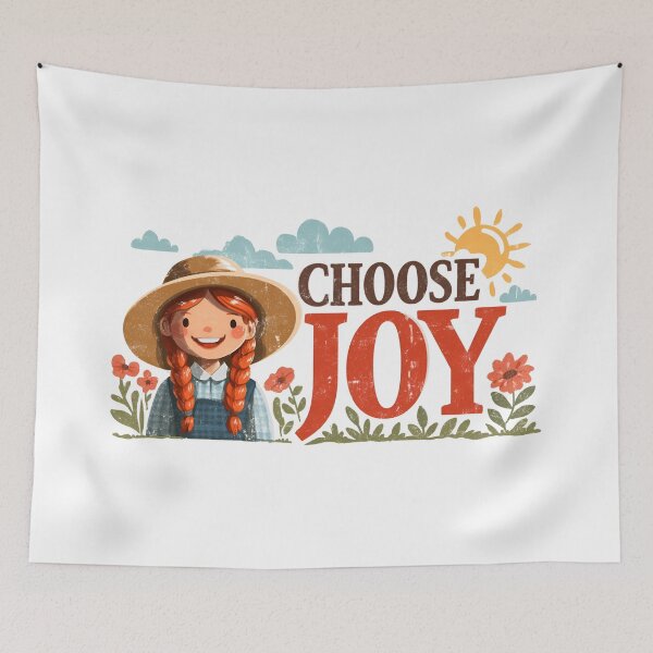 Item preview, Choose Joy Vintage Anne of Green Gables Floral Art designed and sold by Fenay Designs.