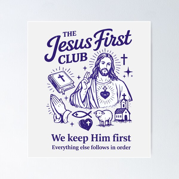 Item preview, Jesus Fan Club Funny Christian Collage  designed and sold by HowToCanadian.