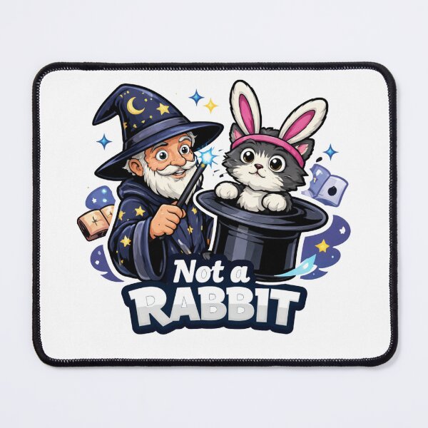 Item preview, Not a Rabbit – Wizard Pulling Cat Funny designed and sold by JVDesignsShop.