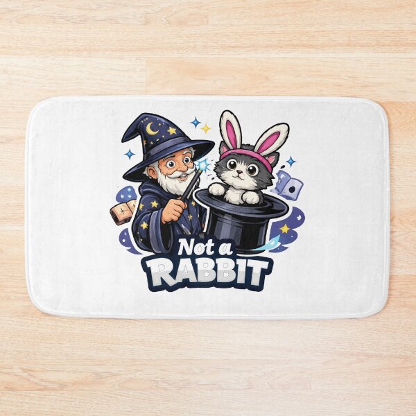 Item preview, Not a Rabbit – Wizard Pulling Cat Funny designed and sold by JVDesignsShop.