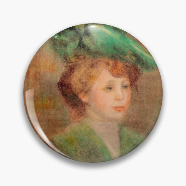 Item preview, Lady With Green Hat Mlle Dieterle by Pierre-Auguste Renoir: Impressionist Portrait Poster designed and sold by artofuniverse.