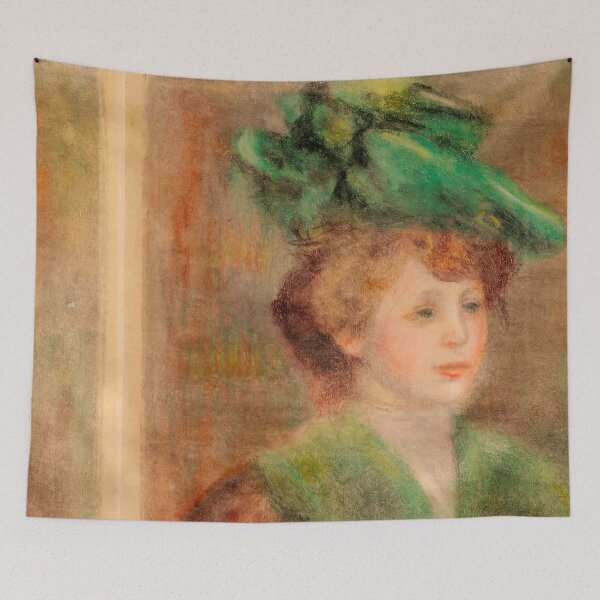 Item preview, Lady With Green Hat Mlle Dieterle by Pierre-Auguste Renoir: Impressionist Portrait Poster designed and sold by artofuniverse.