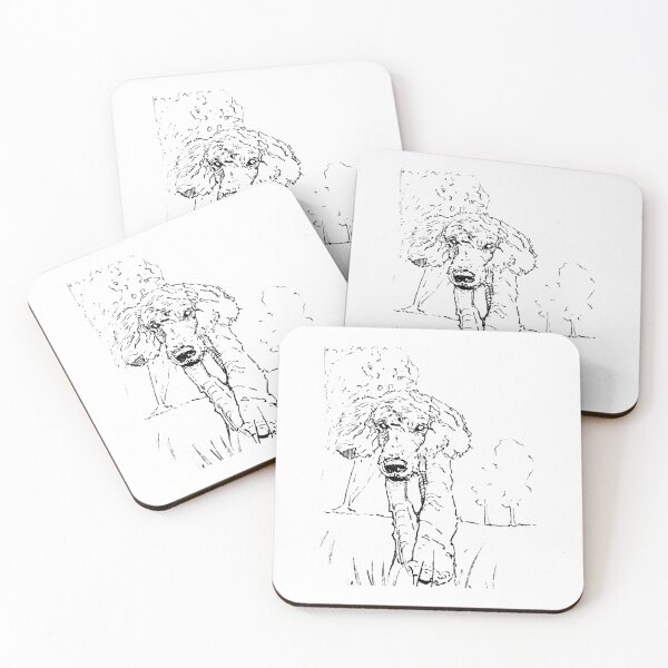 Item preview, Poodle Dog Drawing | Poodle Dog Lover Gift | Elegant Dog Line Art Print | Standard Poodle Art designed and sold by ArtofDogsbySeb.