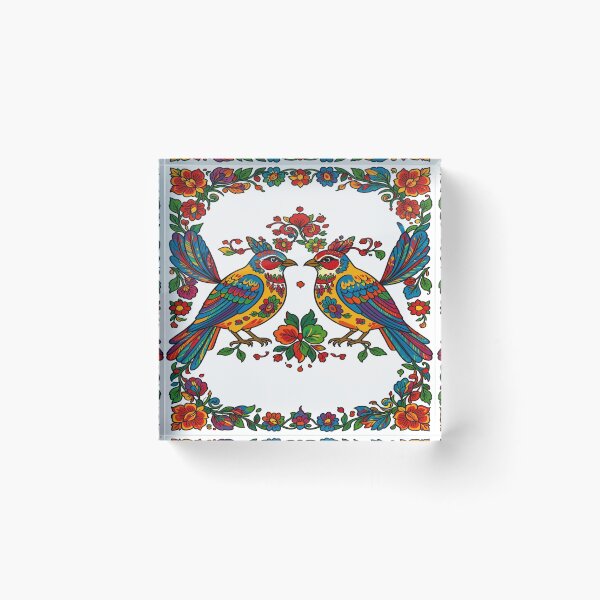 Item preview, Polish Folk Birds – Colorful Slavic Floral Art designed and sold by myforestfog.