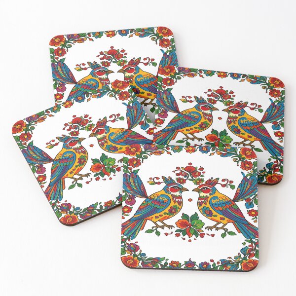 Item preview, Polish Folk Birds – Colorful Slavic Floral Art designed and sold by myforestfog.