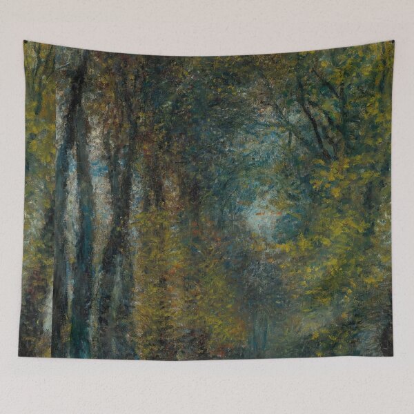 Item preview, Lallee Couverte by Pierre-Auguste Renoir: Misty Woodland Impressionist Poster designed and sold by artofuniverse.