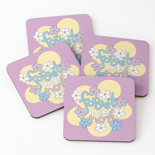 Item preview, Forget-Me-Nots and Message on Yellow Floral Motif designed and sold by ChantellaGF.