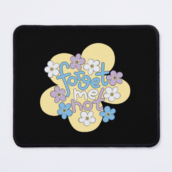 Item preview, Forget-Me-Nots and Message on Yellow Floral Motif designed and sold by ChantellaGF.