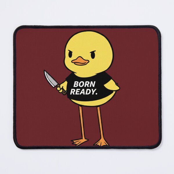 Aperçu de l'œuvre Funny Duck With Knife - Born Ready - Sarcastic Bird Meme créée et vendue par Artskit.